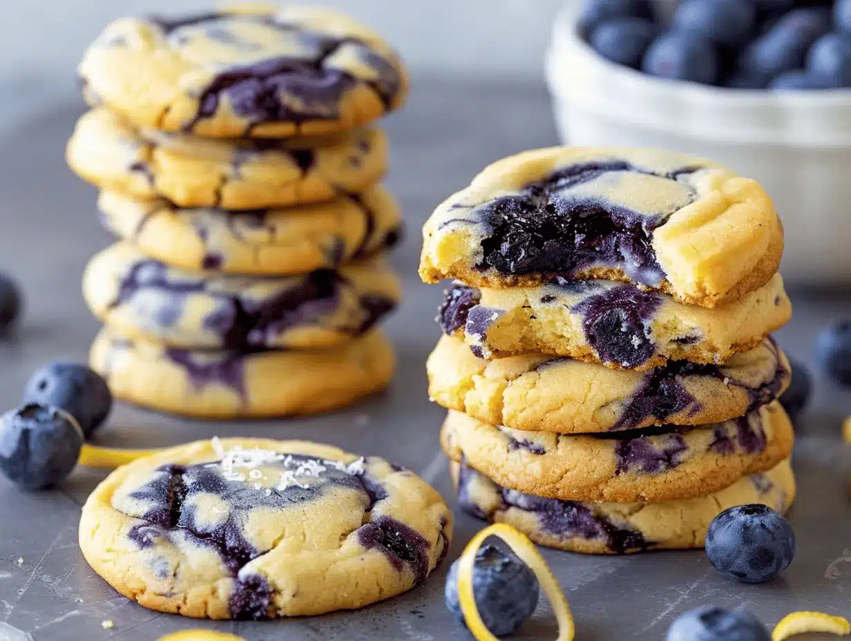 blueberry lemon cheesecake cookies preparation steps