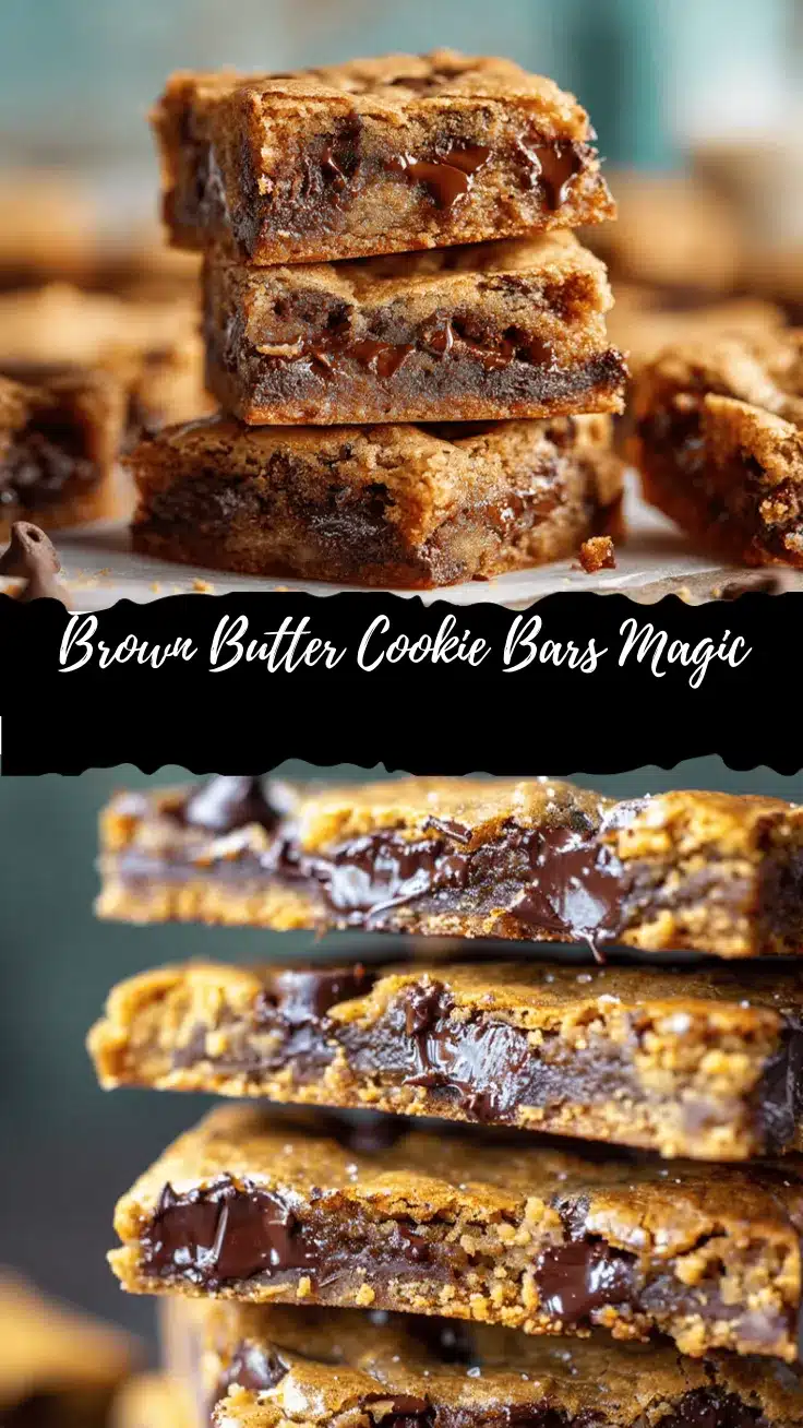 brown butter chocolate chip cookie bars recipe