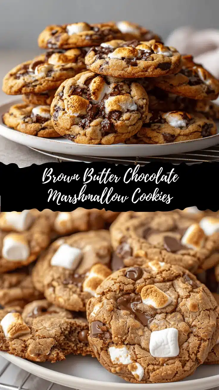 brown butter double chocolate chip marshmallow cookies recipe