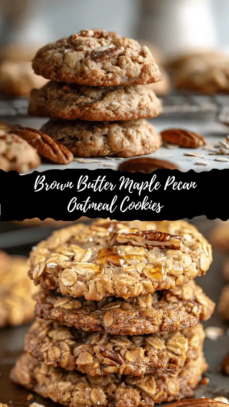 brown butter maple pecan oatmeal cookies recipe