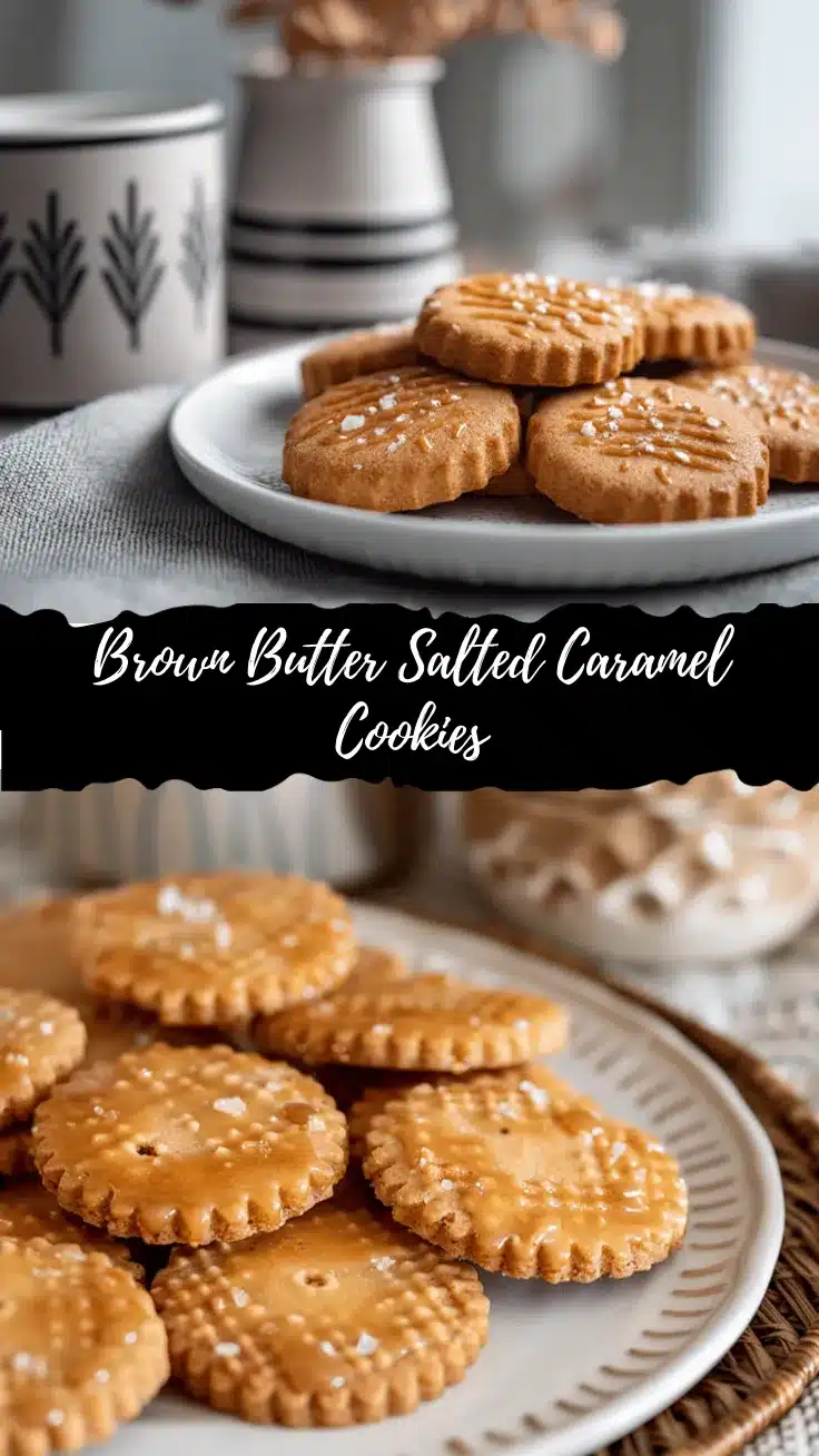 Brown Butter Salted Caramel French Butter Cookies recipe