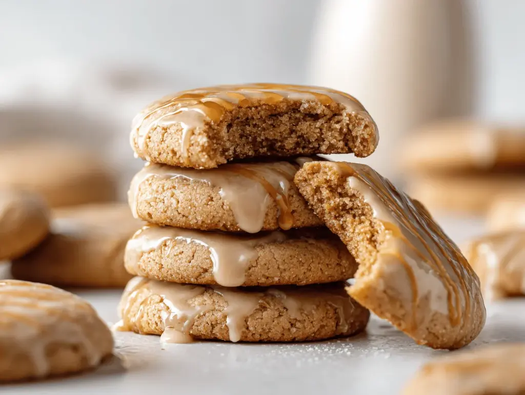 brown sugar maple glazed cookies - featured image