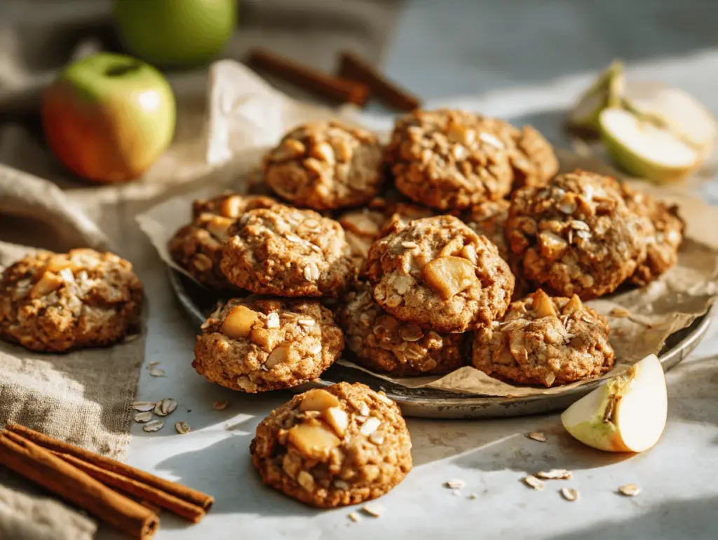 caramel apple cinnamon oatmeal cookies - featured image