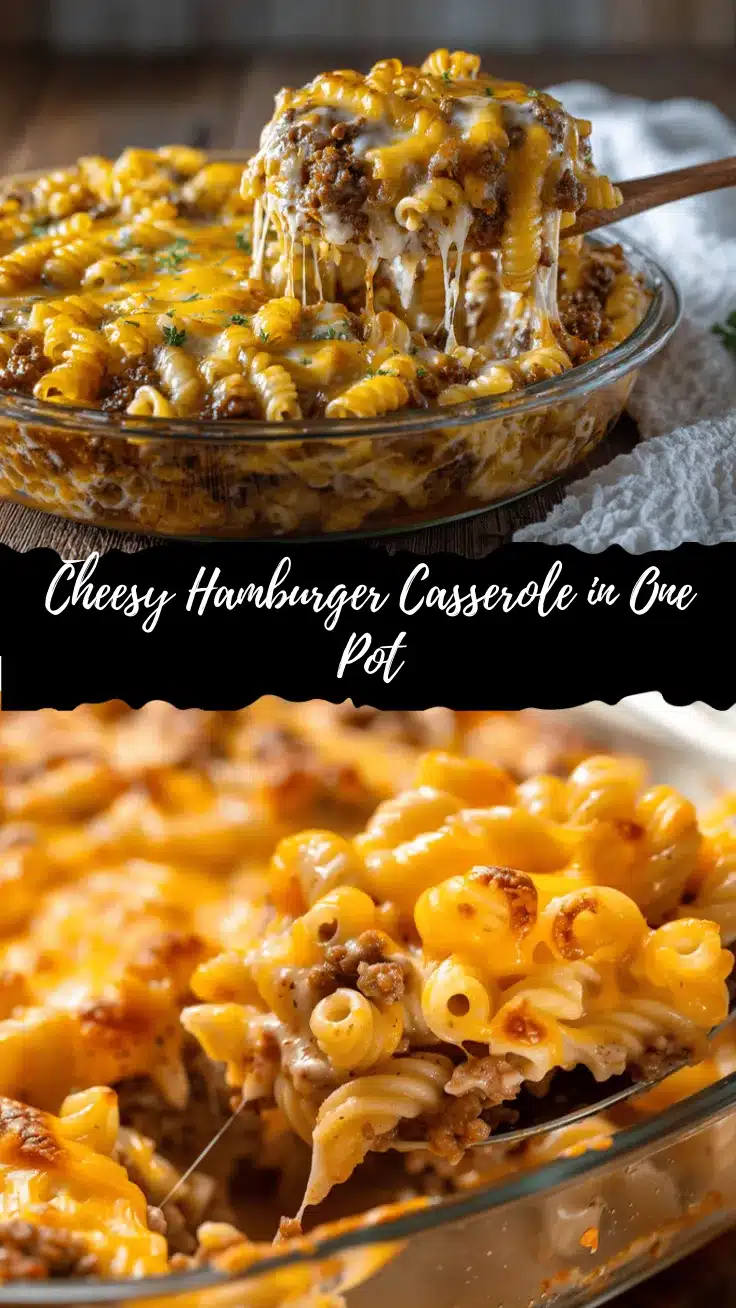 cheesy hamburger casserole recipe