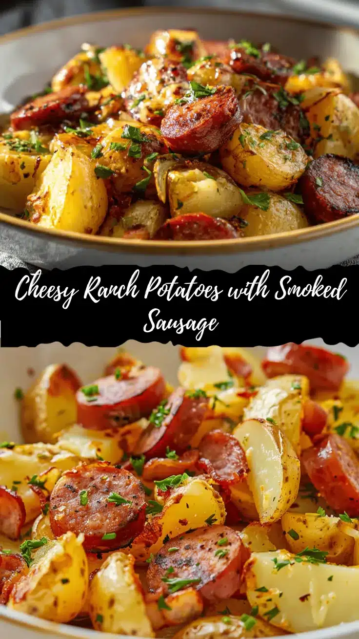 cheesy ranch potatoes and smoked sausage recipe