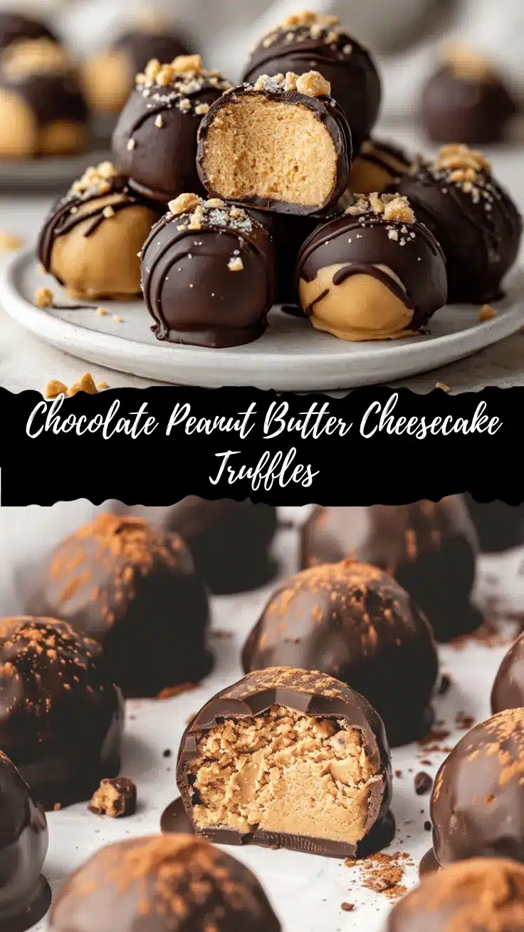 chocolate-dipped peanut butter cheesecake truffles recipe