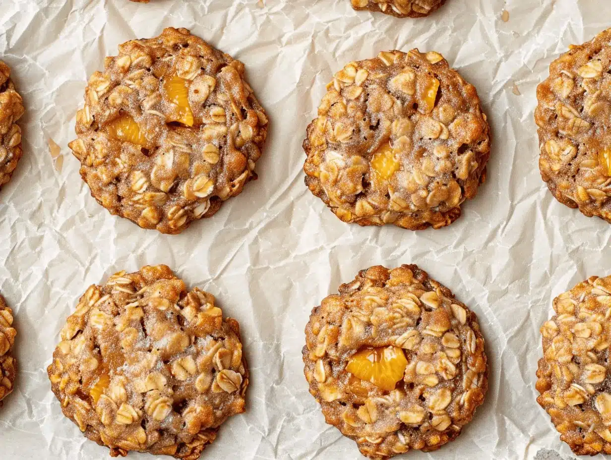 cinnamon maple peach oatmeal cookies preparation steps