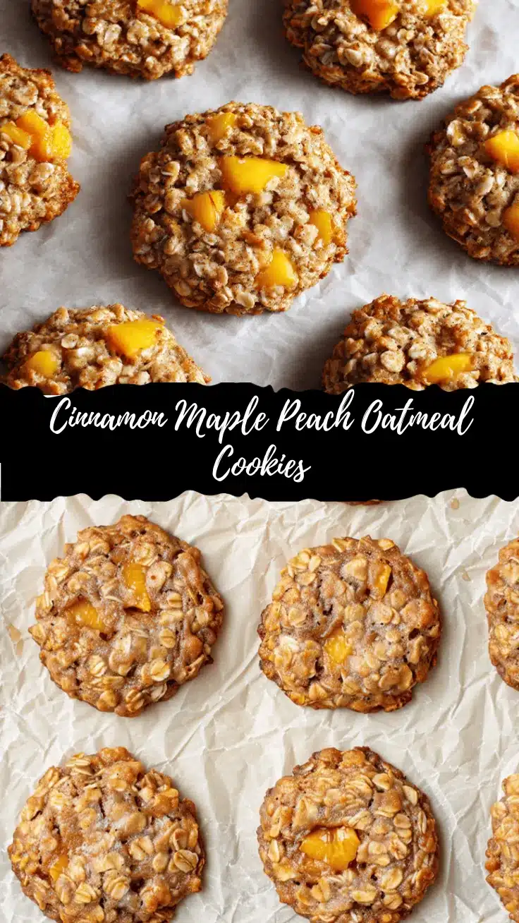 cinnamon maple peach oatmeal cookies recipe