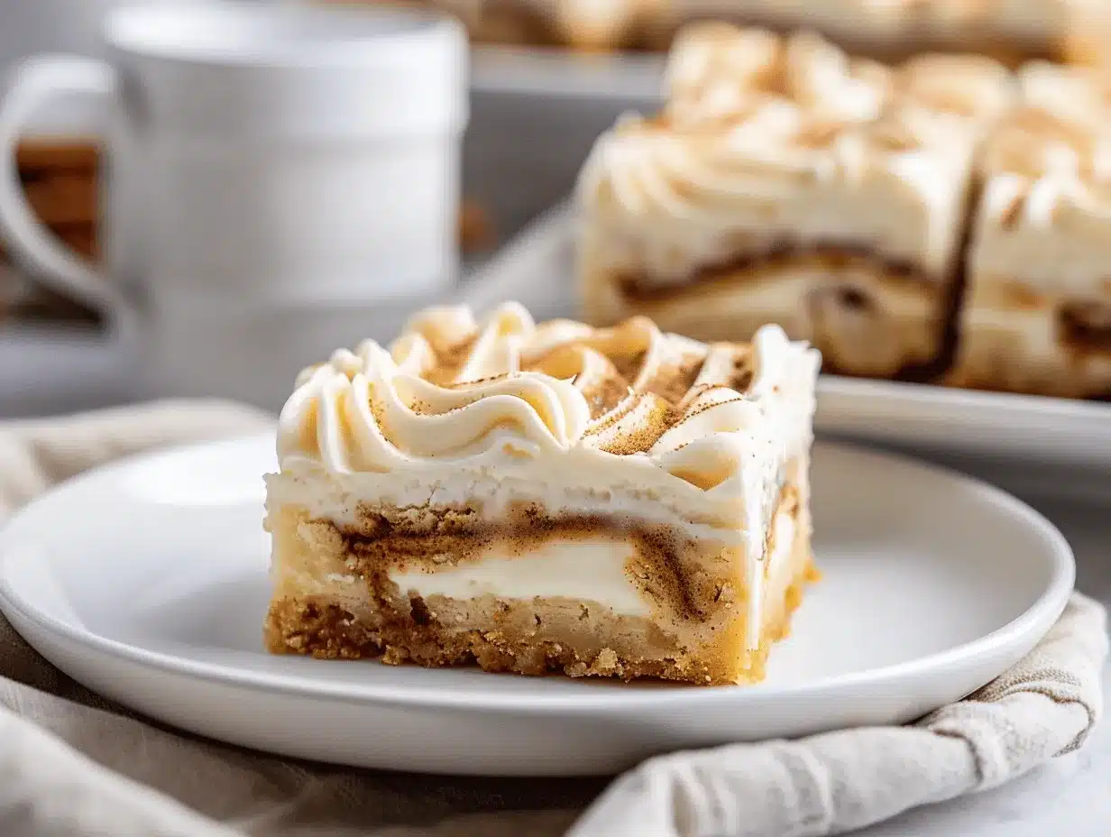 cinnamon roll cookie bars preparation steps
