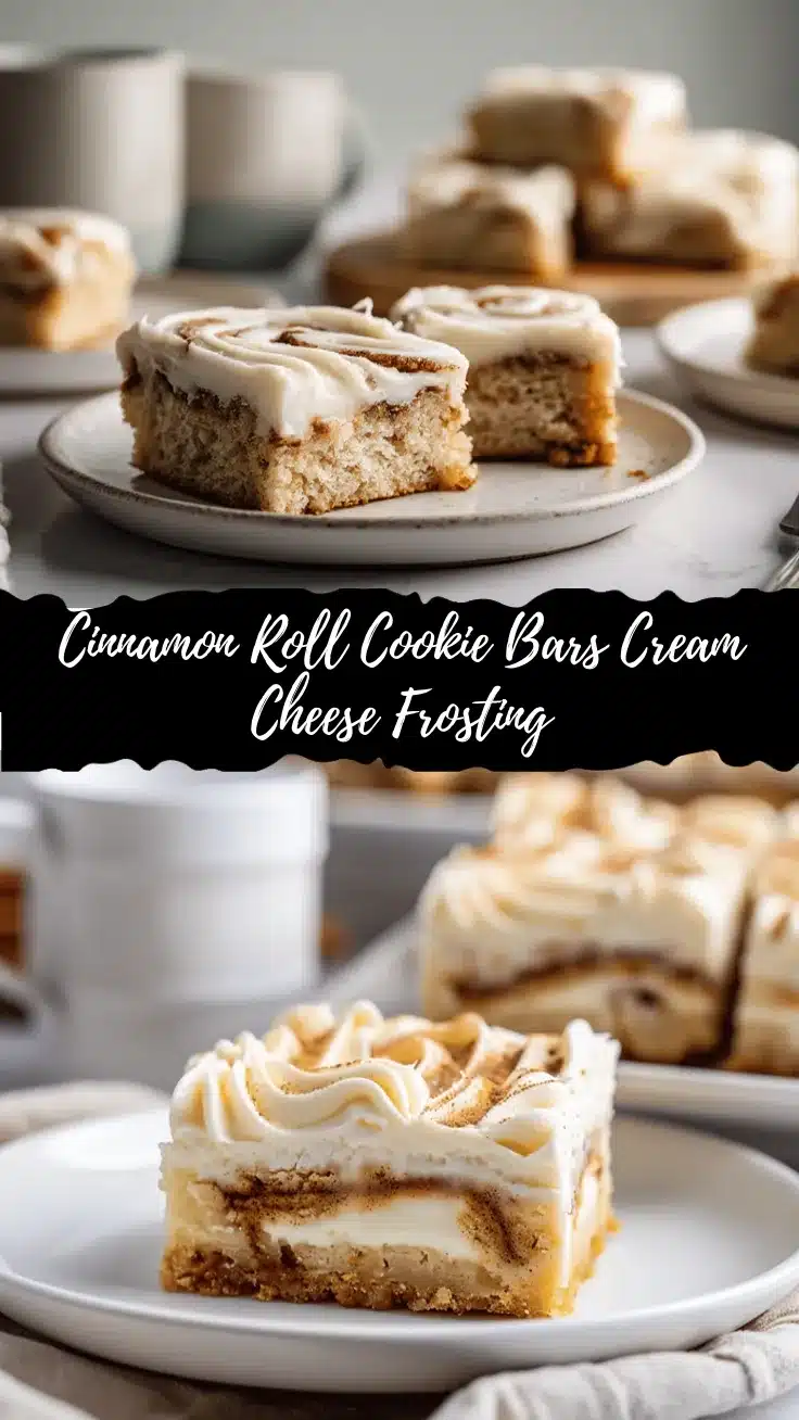 cinnamon roll cookie bars recipe