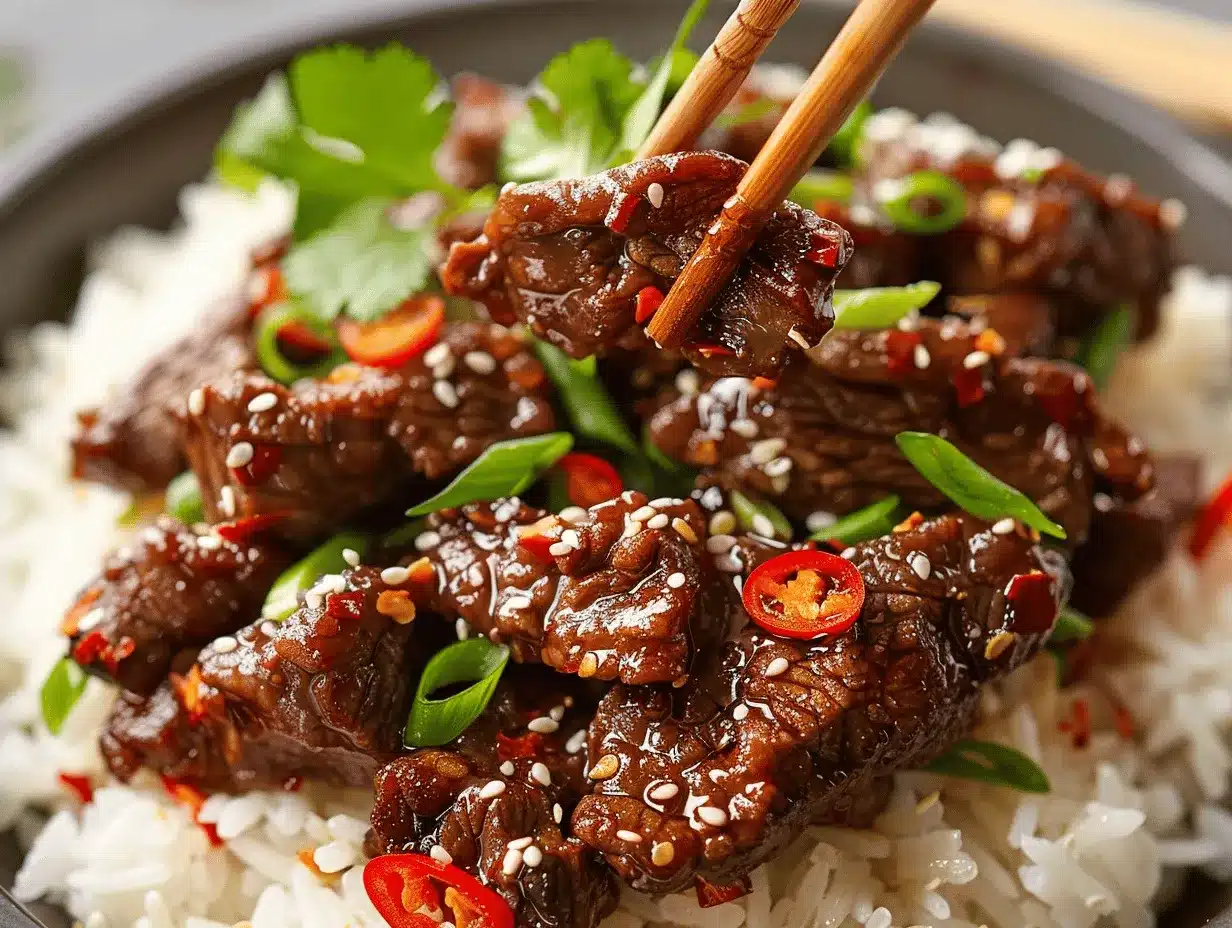 crispy chilli beef rice bowl preparation steps