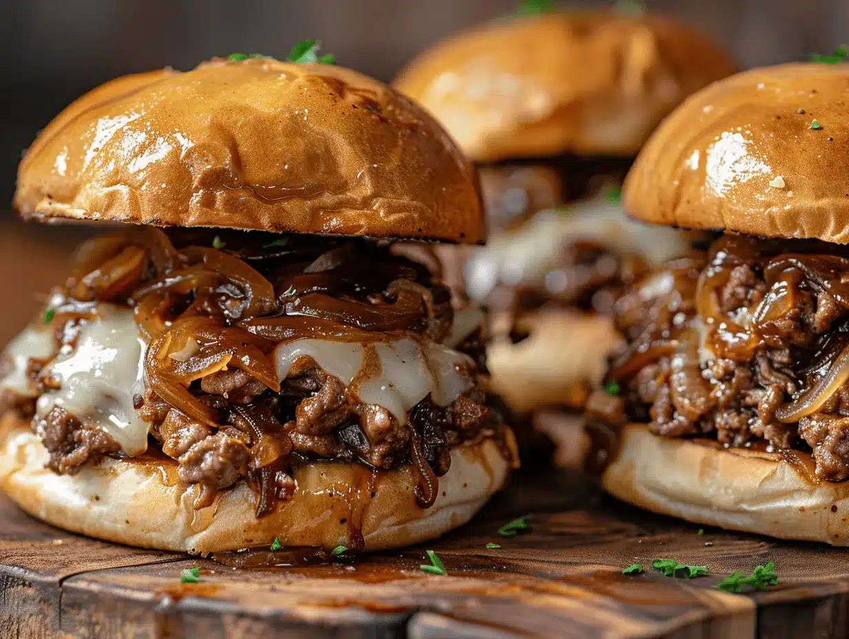 French Onion Beef Sloppy Joes preparation steps
