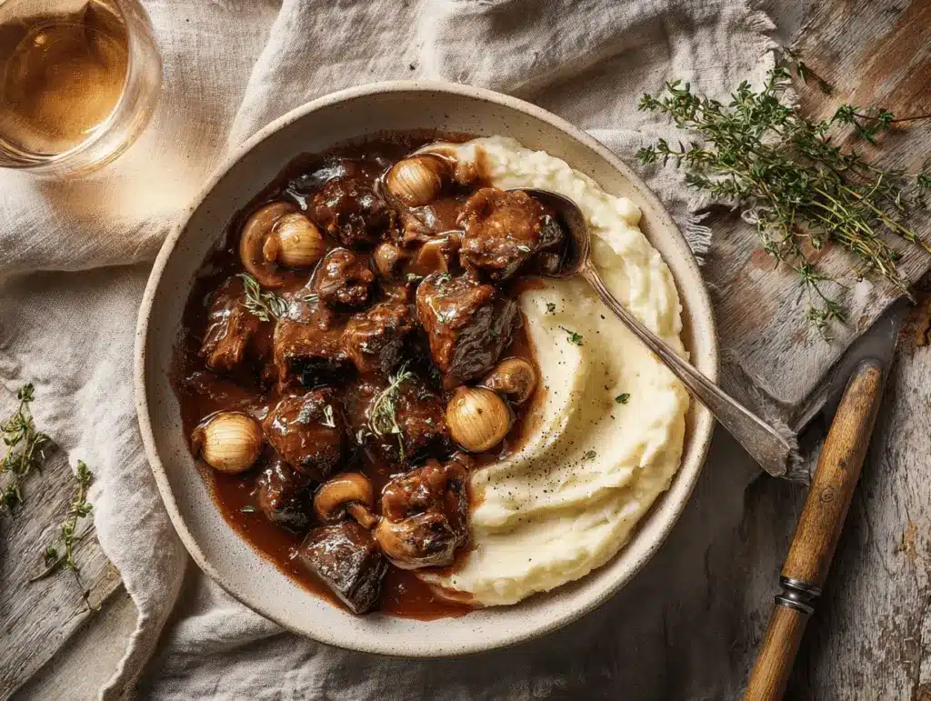 French-style beef stew with red wine - featured image