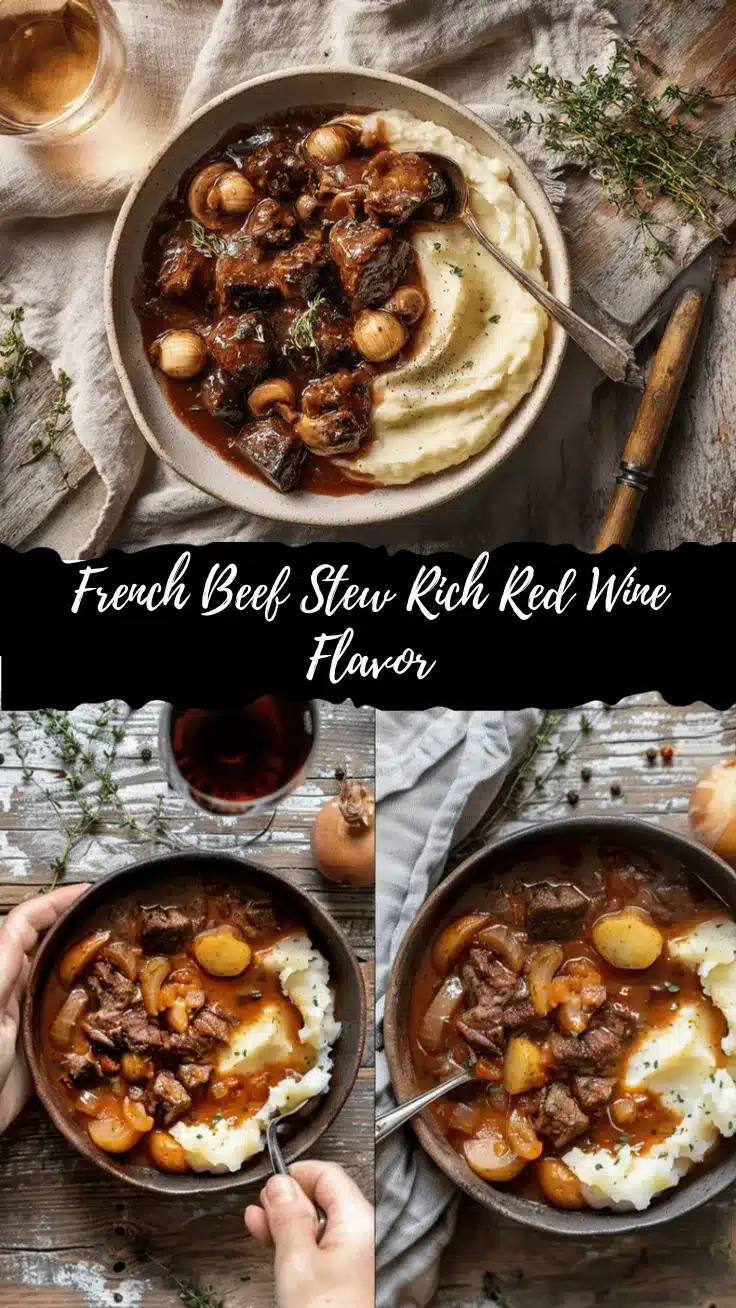 French-style beef stew with red wine recipe