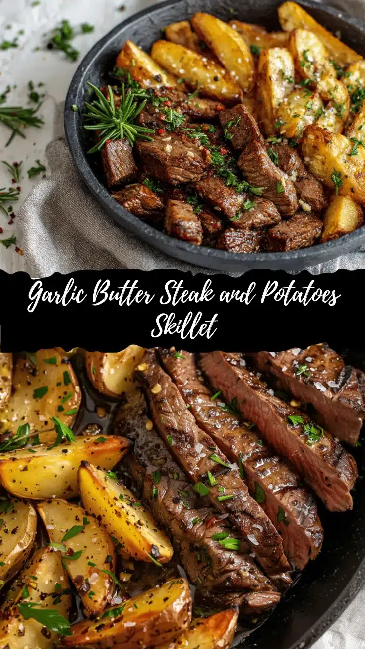 garlic butter steak and potatoes skillet recipe