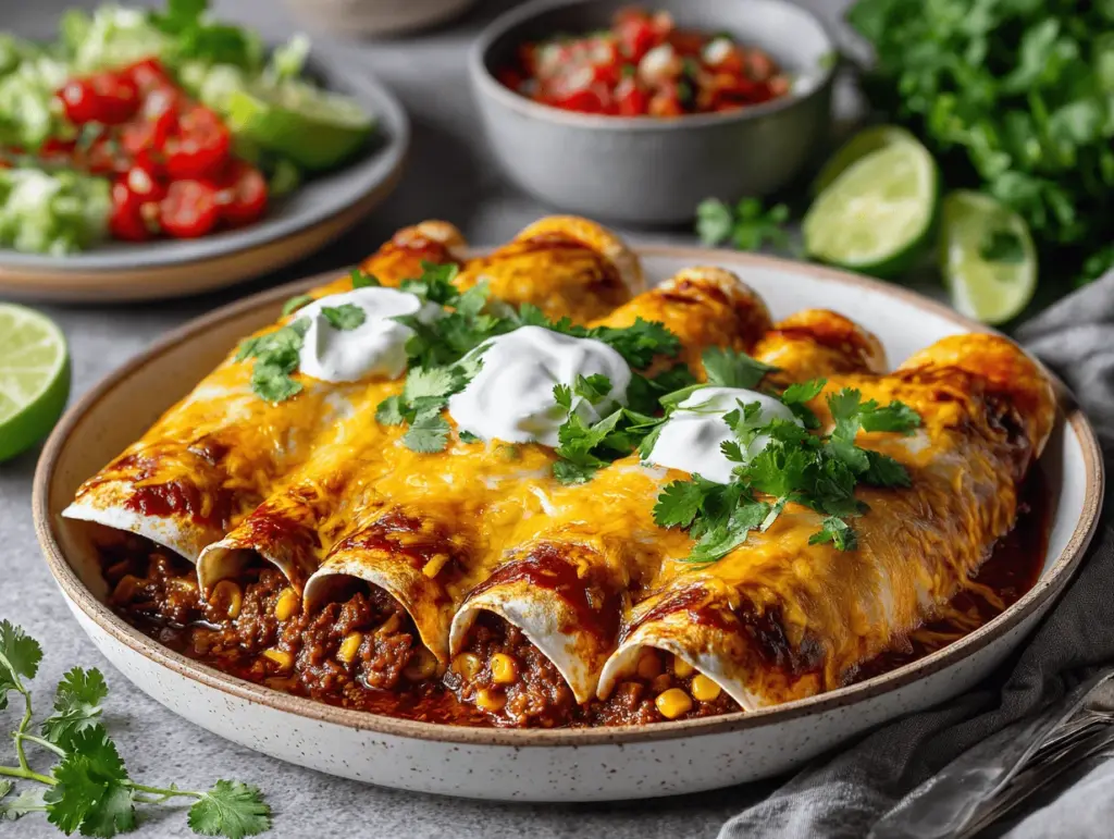 ground beef enchiladas - featured image
