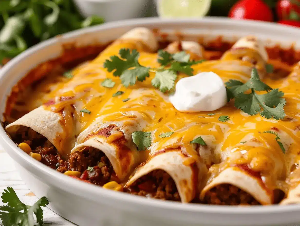 ground beef enchiladas preparation steps