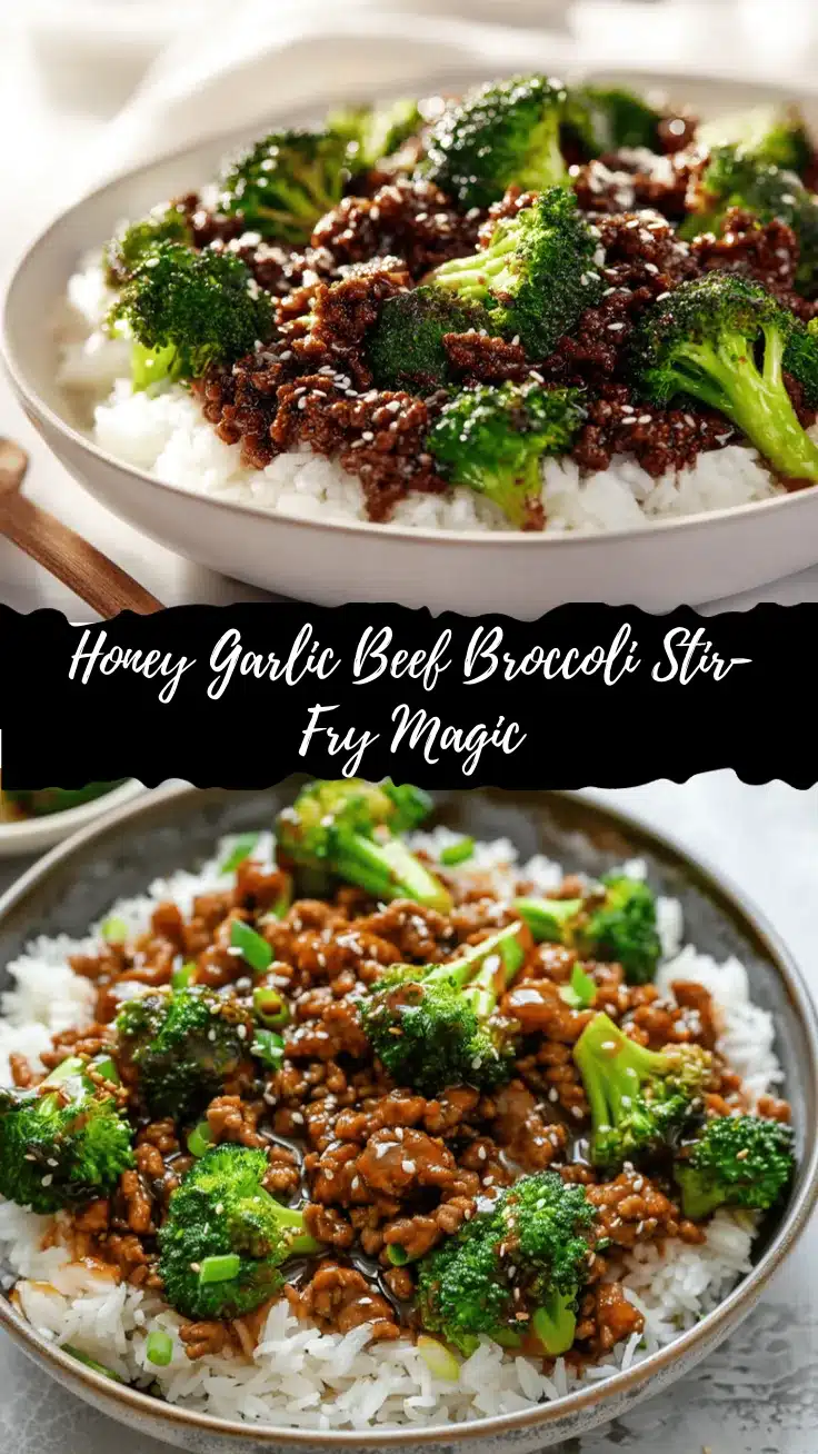 honey garlic ground beef and broccoli stir-fry recipe