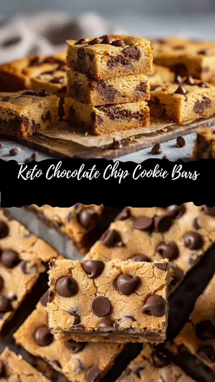 keto chocolate chip cookie bars recipe