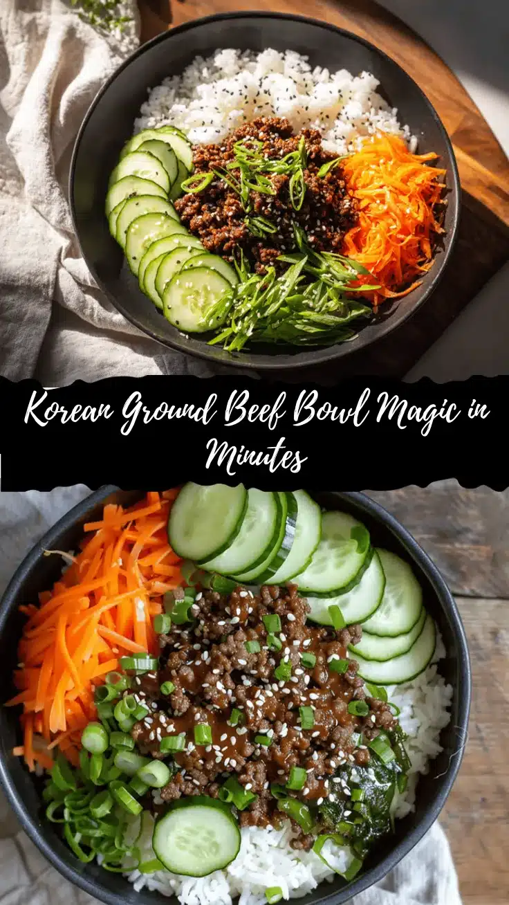 Korean ground beef bowl recipe