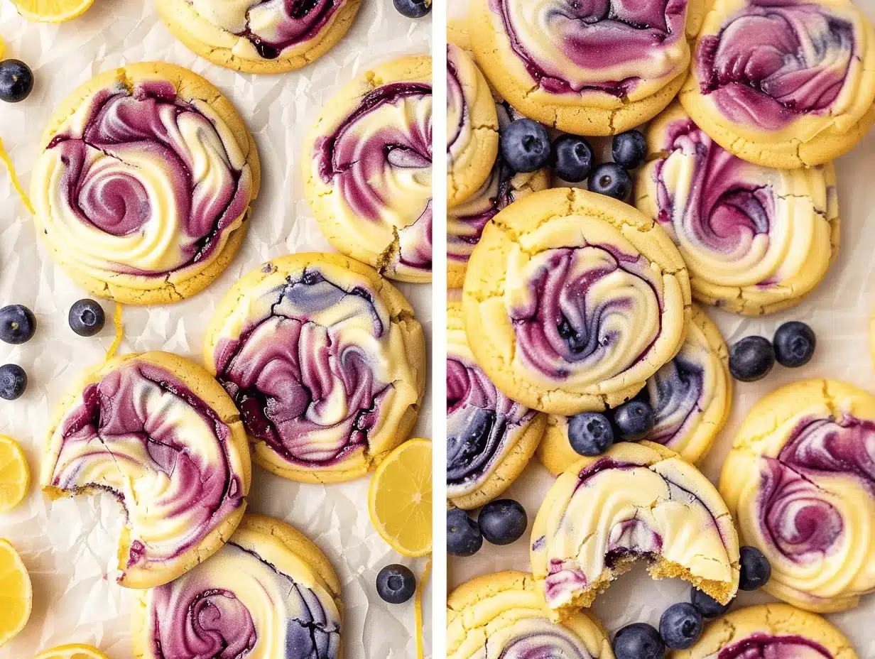 lemon blueberry cheesecake cookies preparation steps