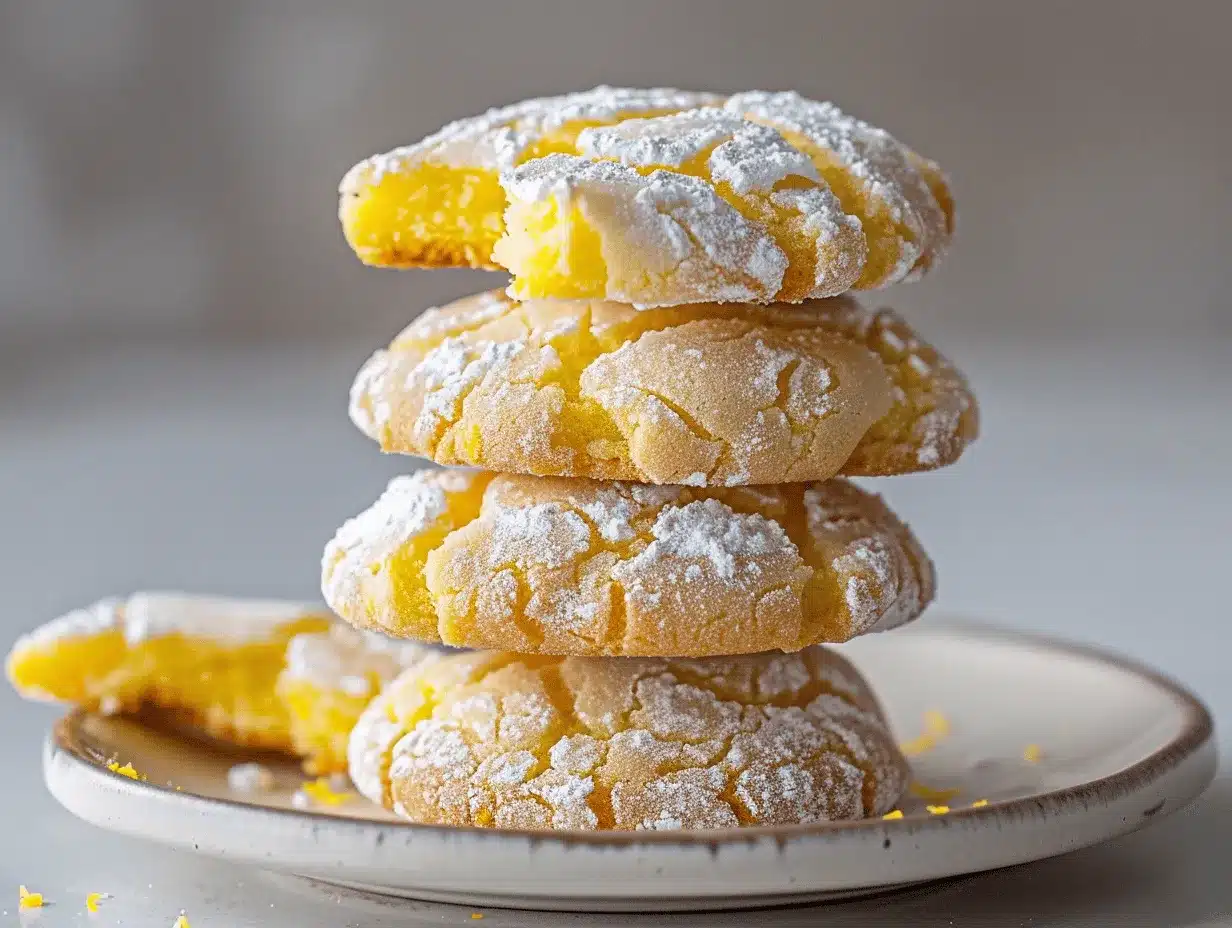 lemon sugar-free crinkle cookies preparation steps
