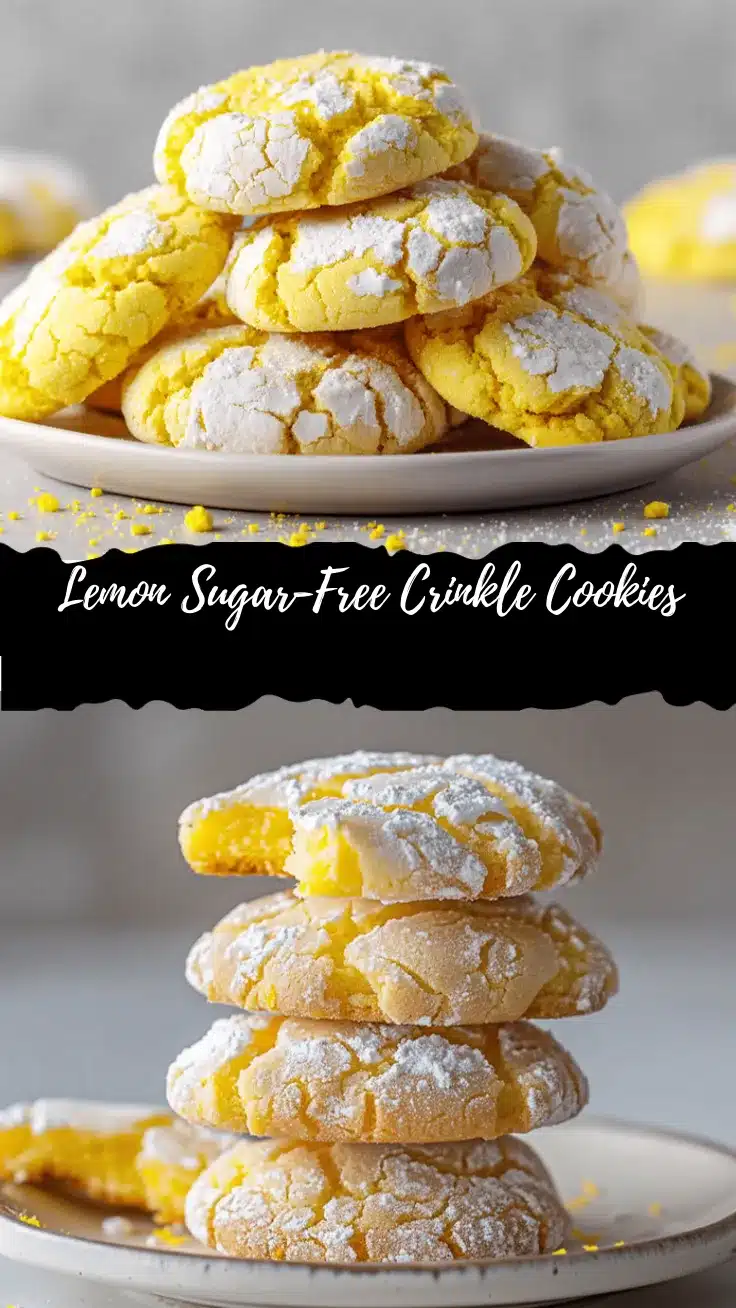 lemon sugar-free crinkle cookies recipe