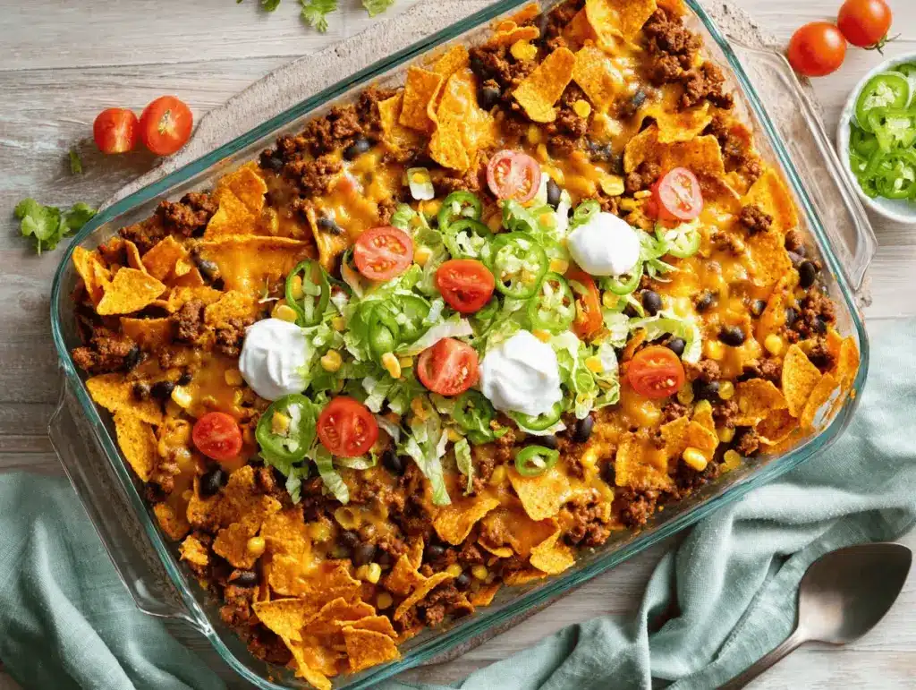 loaded Doritos taco casserole - featured image
