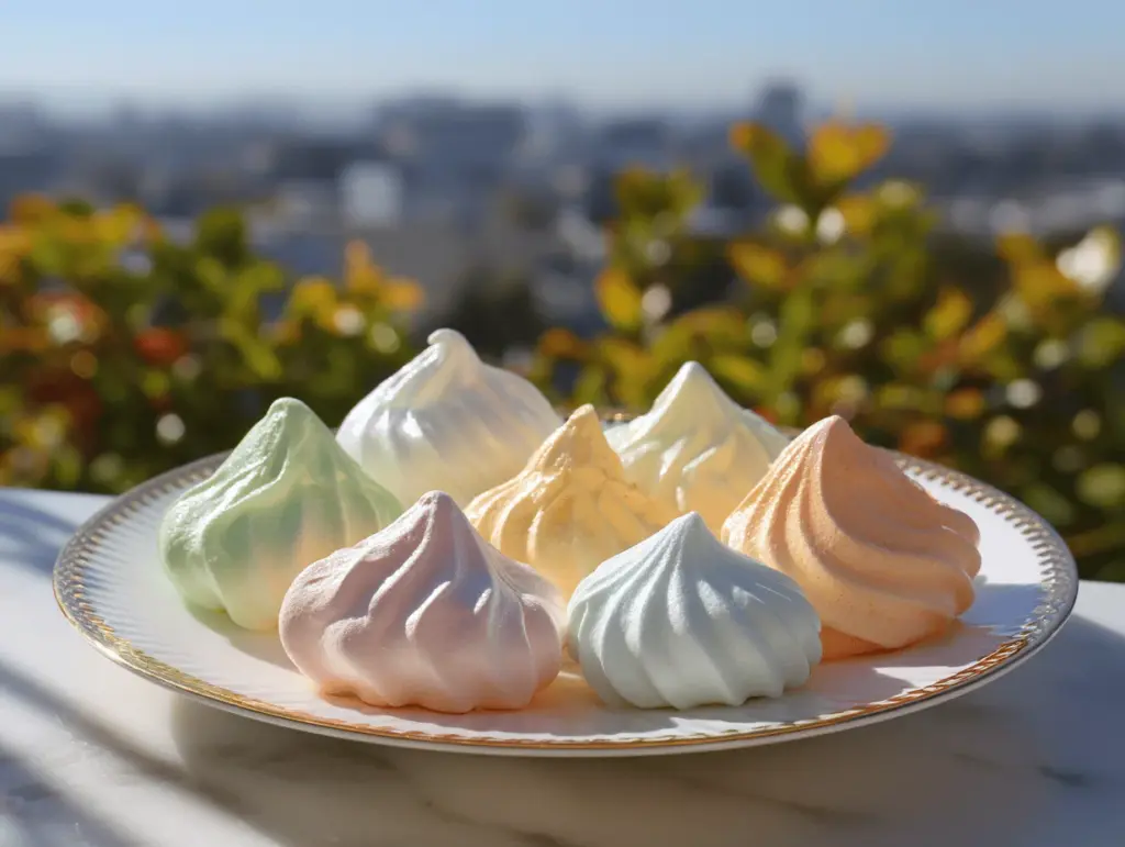 pastel rainbow Jello meringue cookies - featured image