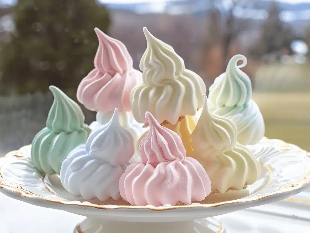 pastel rainbow Jello meringue cookies preparation steps