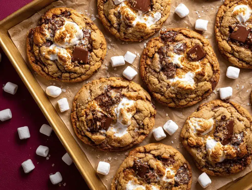 peanut butter smores cookies - featured image