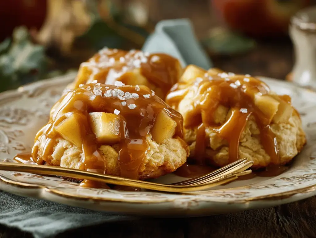 salted caramel apple pie cookies - featured image