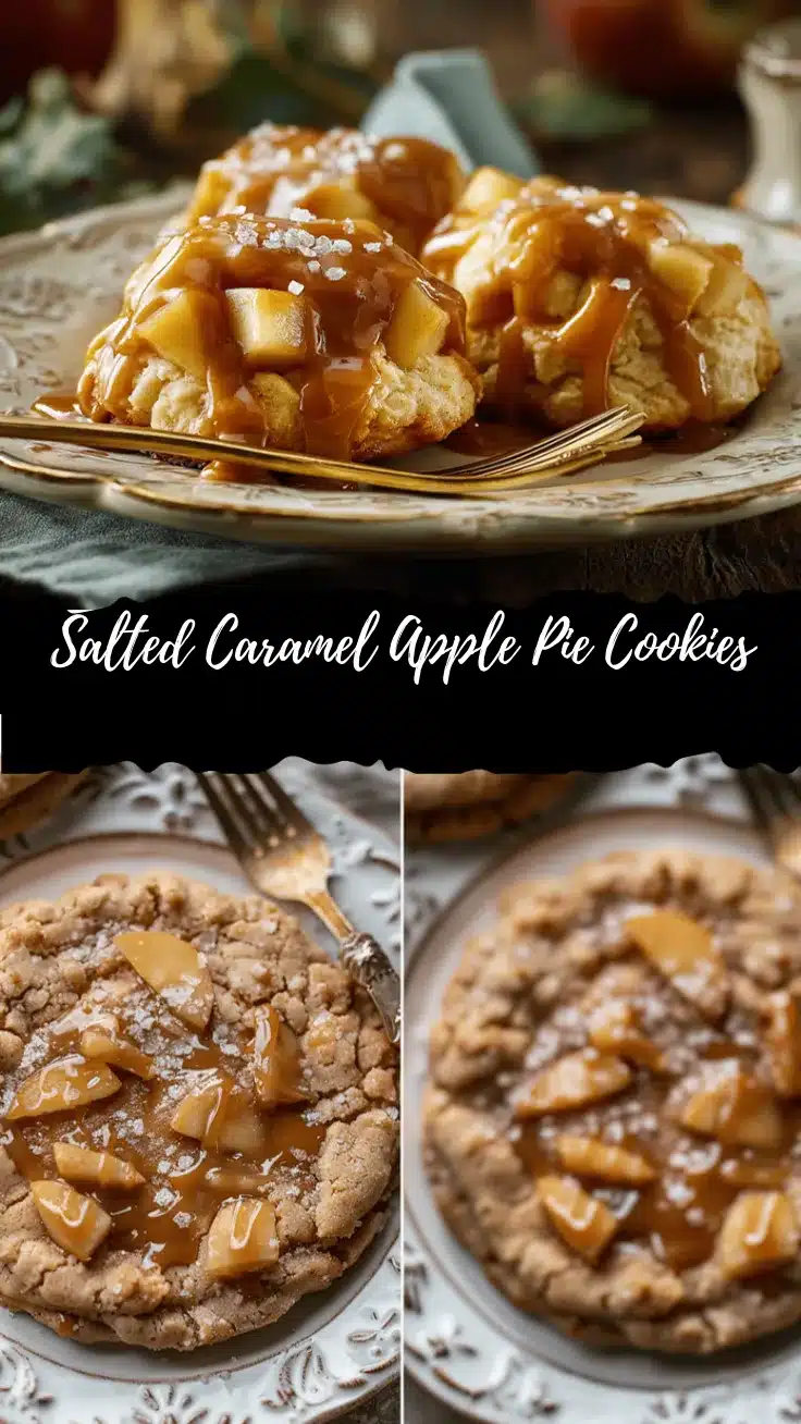 salted caramel apple pie cookies recipe
