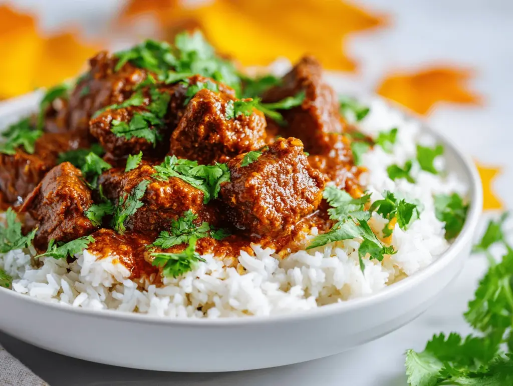 slow cooker beef coconut curry - featured image