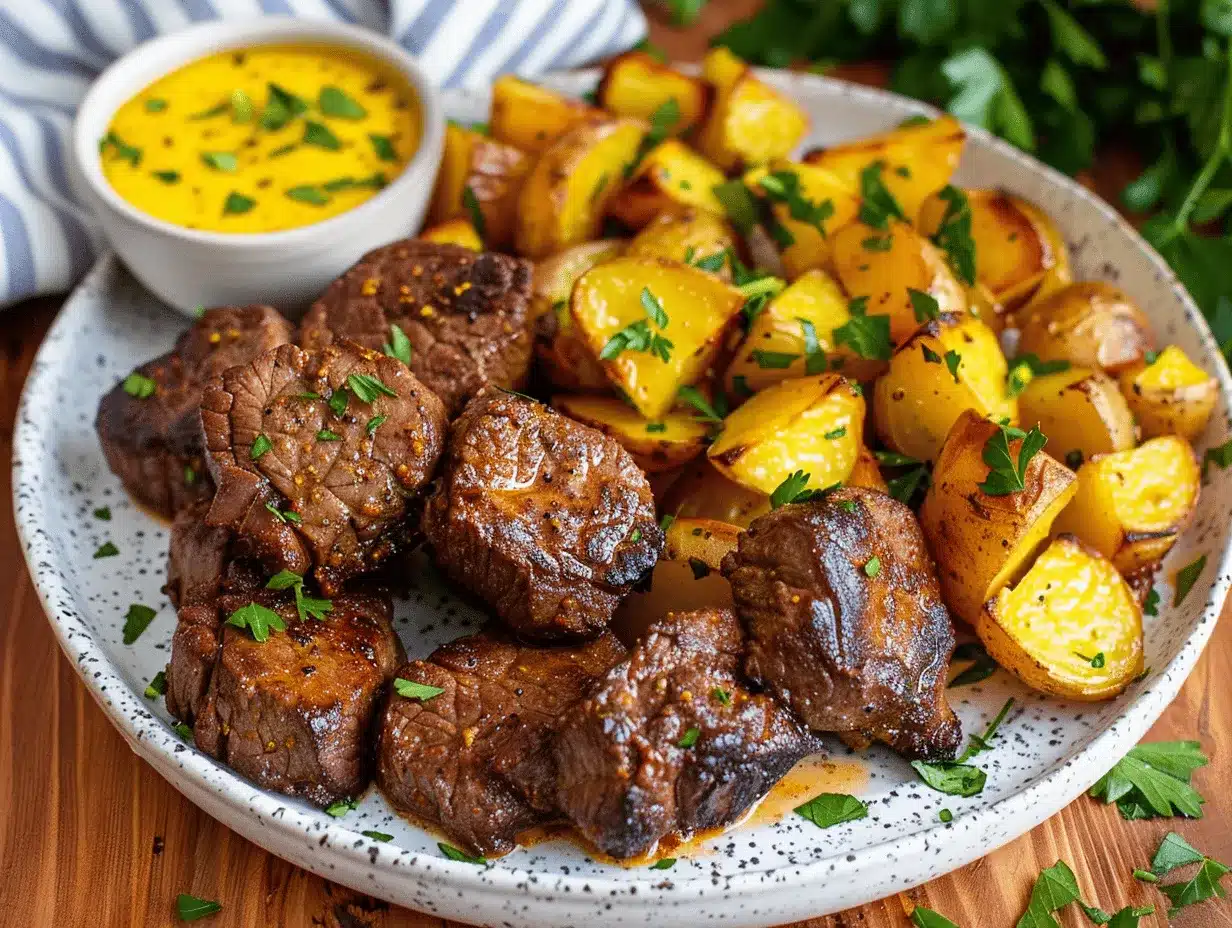 slow cooker garlic butter beef bites preparation steps