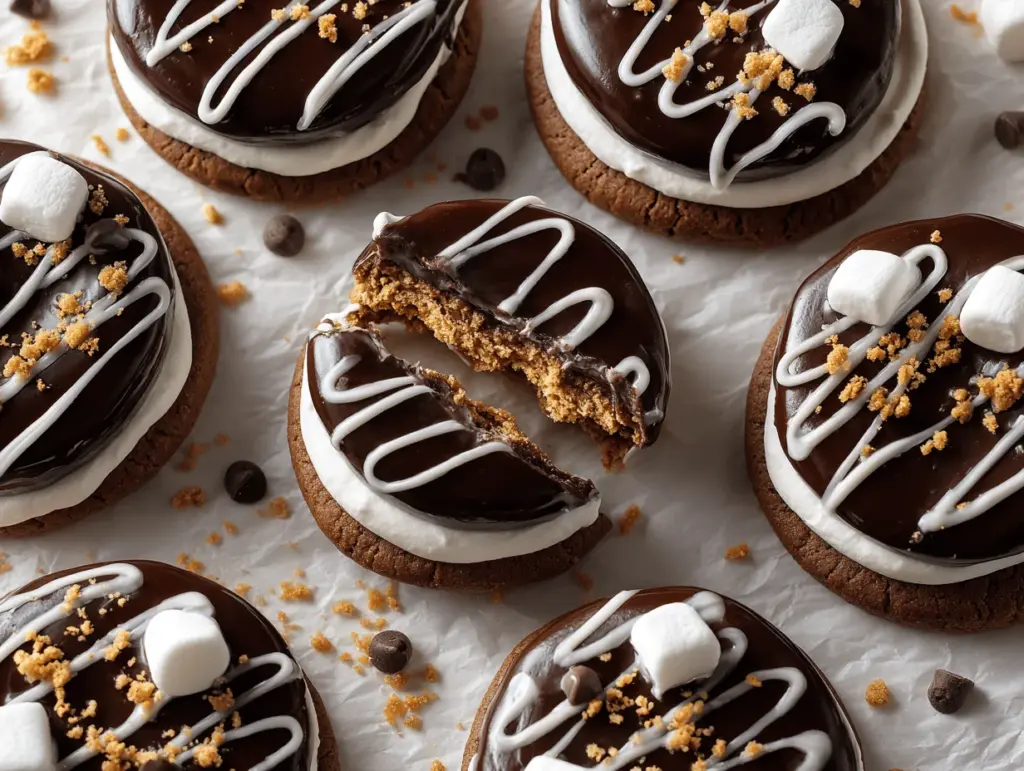 smores hostess cupcake cookies - featured image