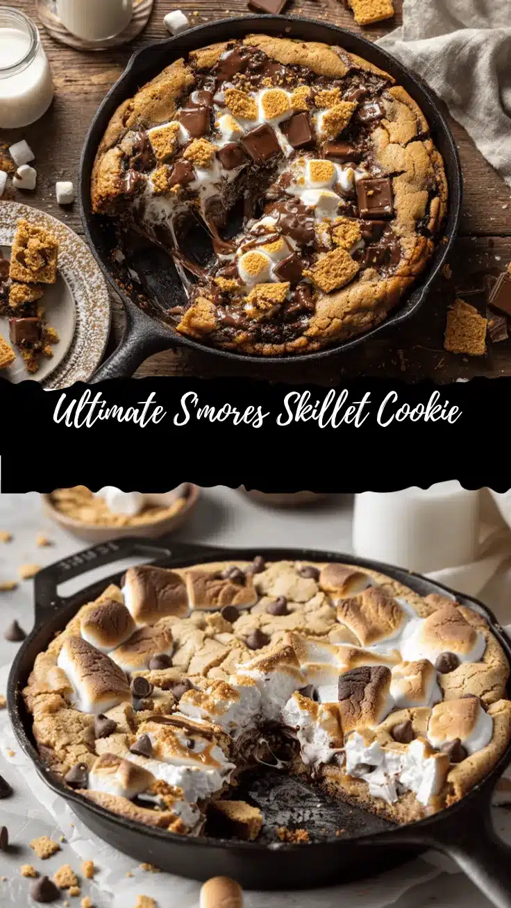 smores stuffed skillet cookie recipe
