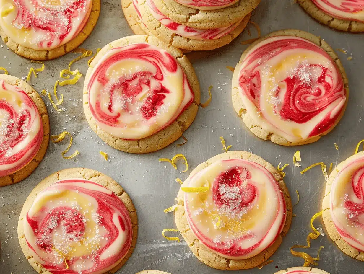 strawberry lemonade swirl sugar cookies preparation steps