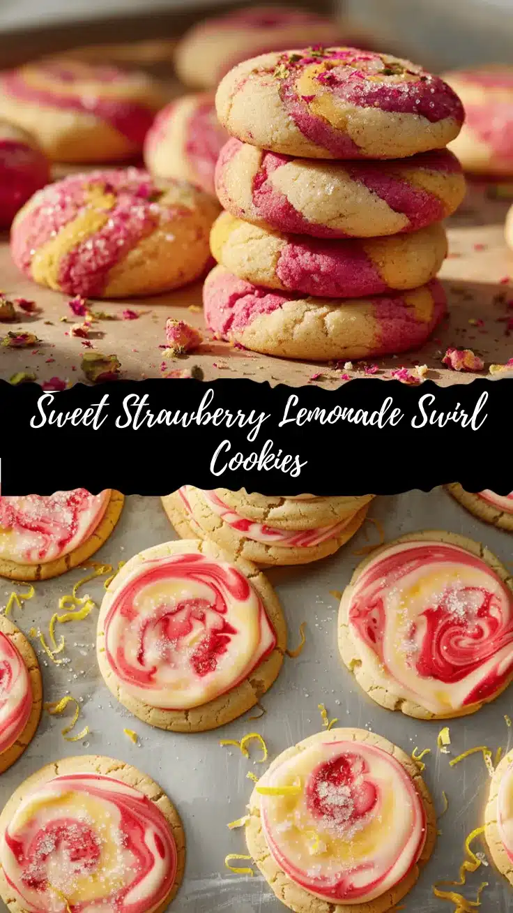 strawberry lemonade swirl sugar cookies recipe