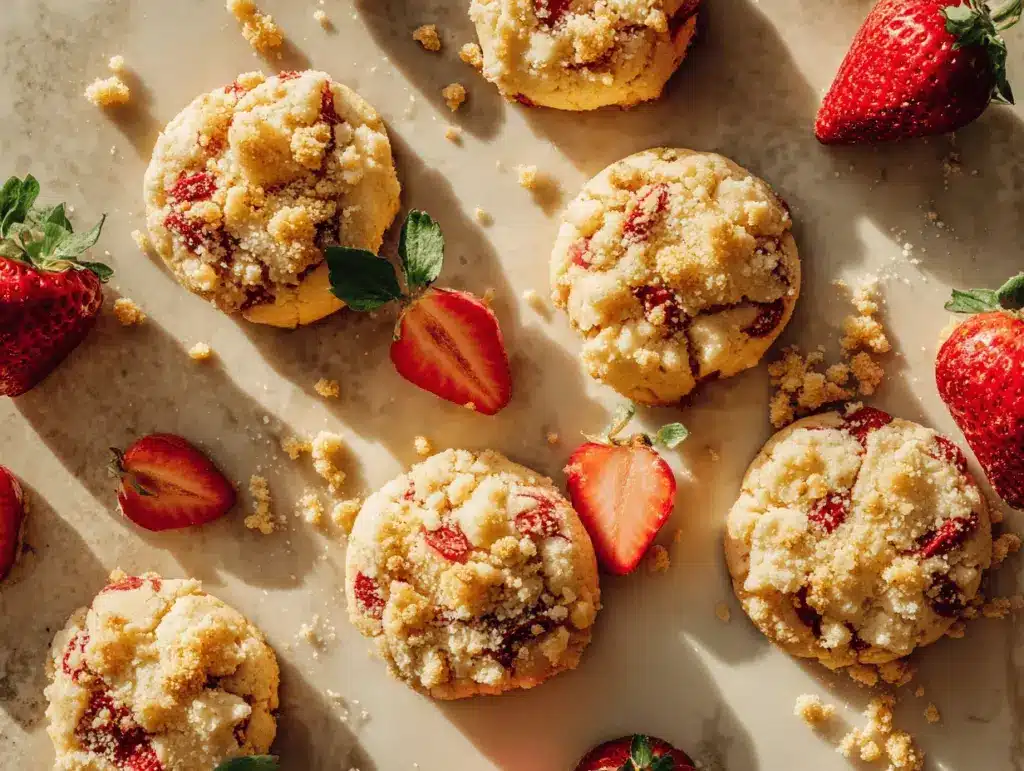 Strawberry Shortcake Crumbl-Style Cookies - featured image