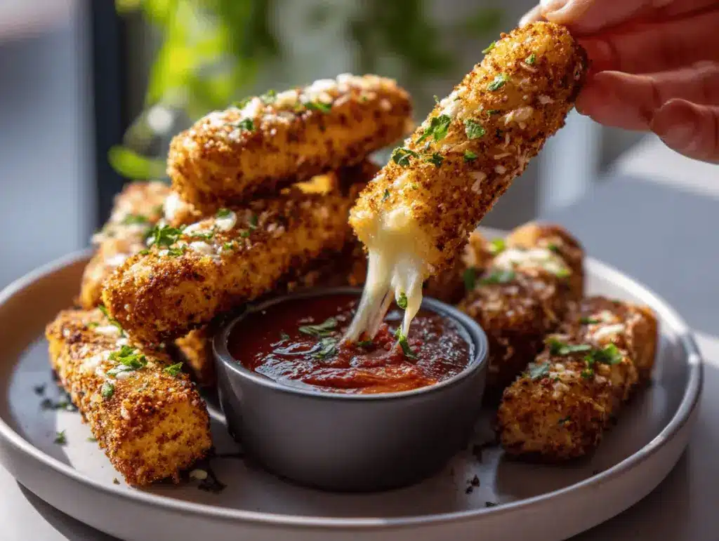 air fryer mozzarella sticks - featured image