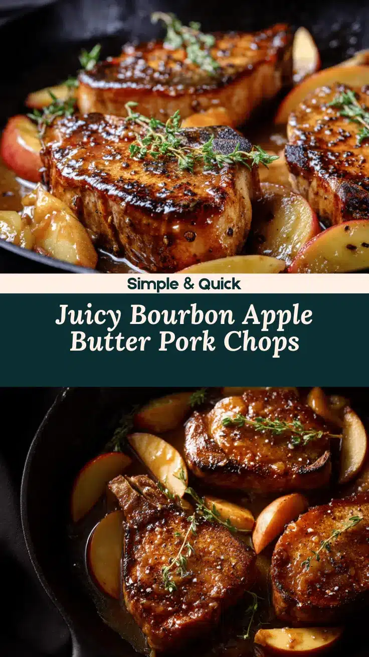 apple butter bourbon glazed pork chops recipe