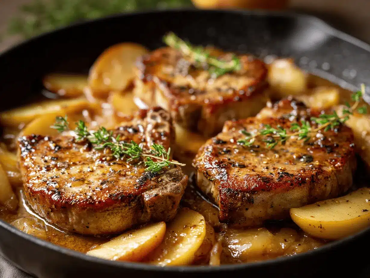 apple butter pork chops preparation steps