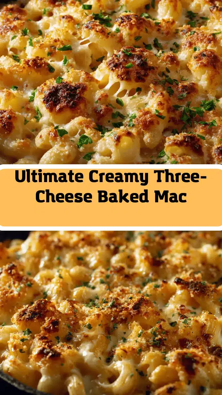 baked three-cheese macaroni recipe