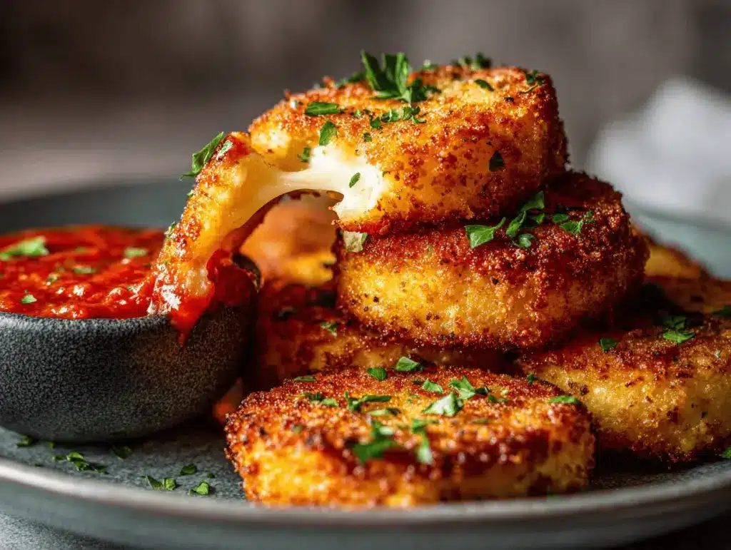 Blackstone fried mozzarella - featured image