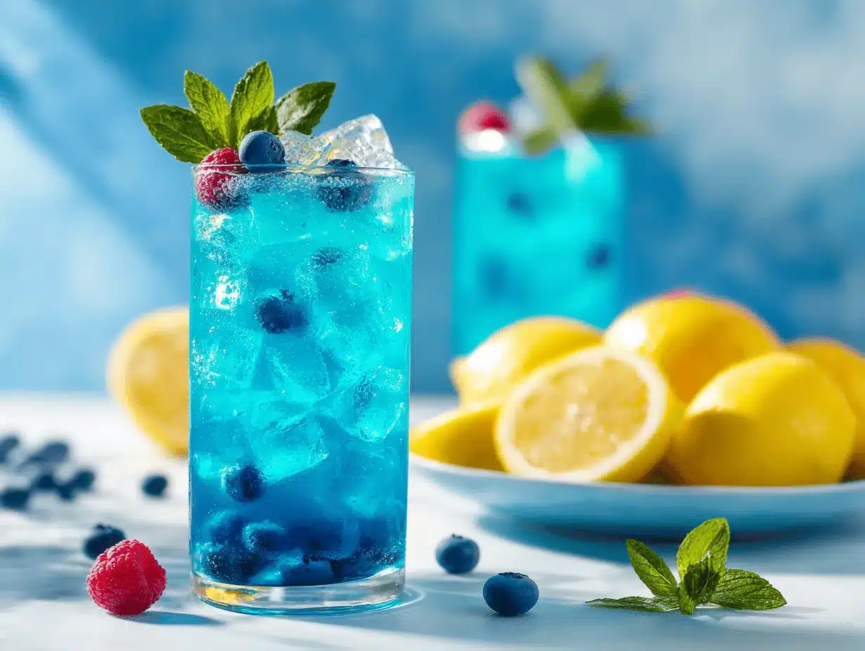 blue raspberry lemonade preparation steps