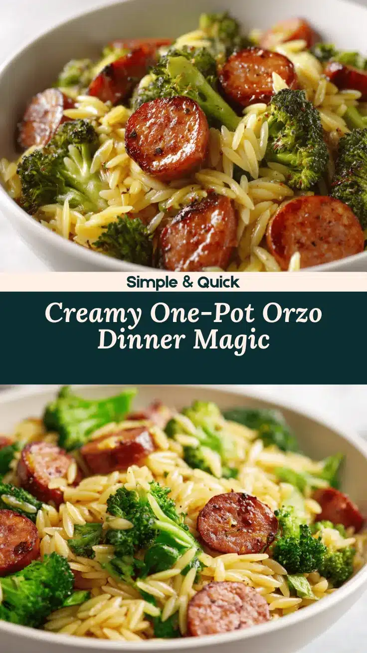 Boursin sausage orzo dinner recipe