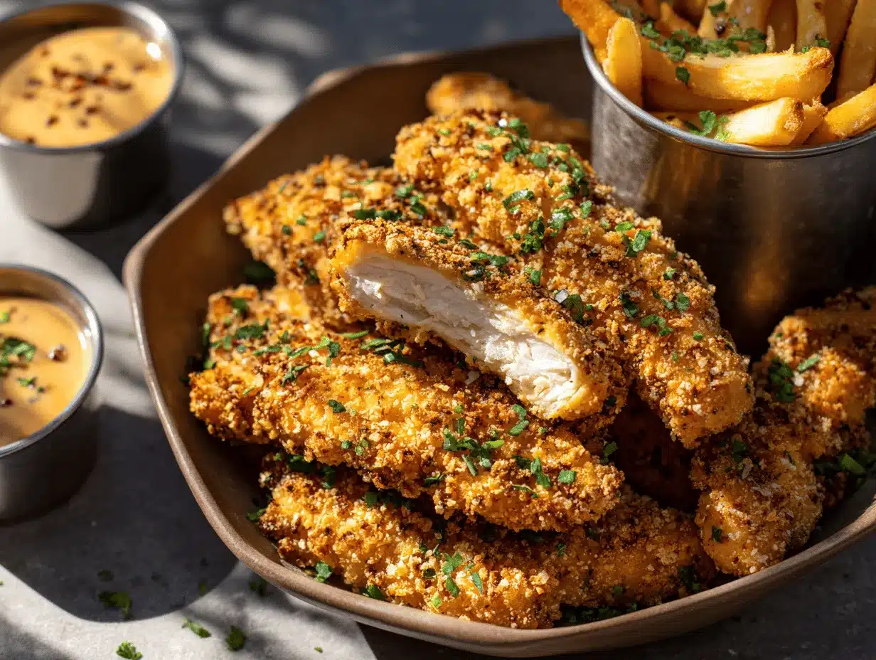 breaded chicken tenders preparation steps