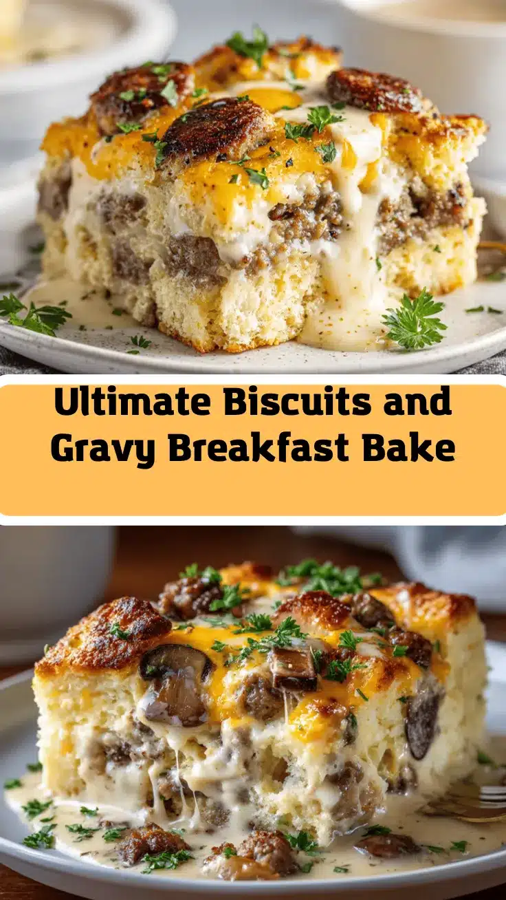 breakfast casserole with biscuits and gravy recipe