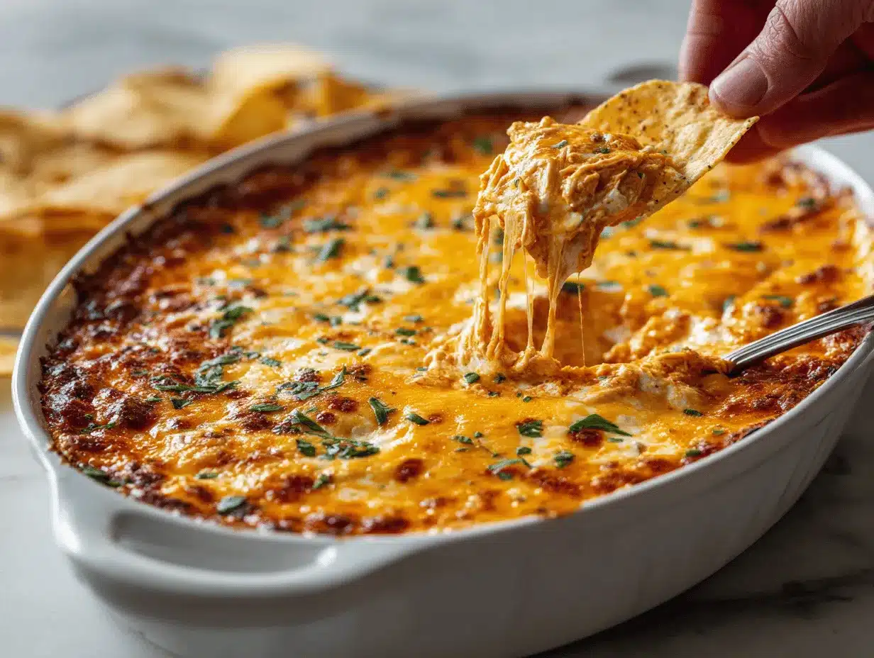 Buffalo chicken dip preparation steps